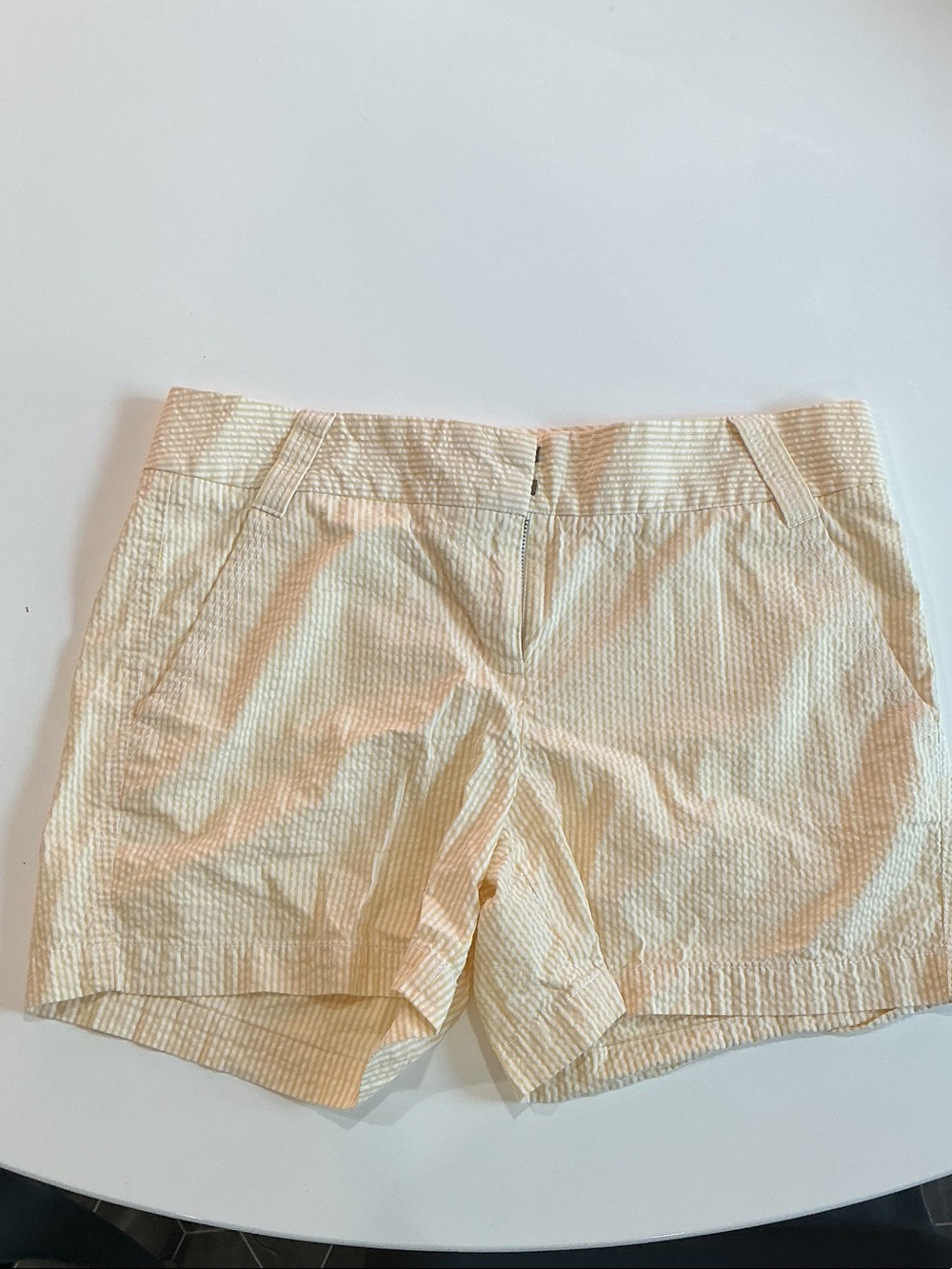 J. Crew Light Yellow Seersucker Bermuda Shorts